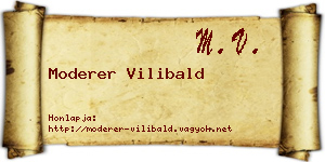 Moderer Vilibald névjegykártya